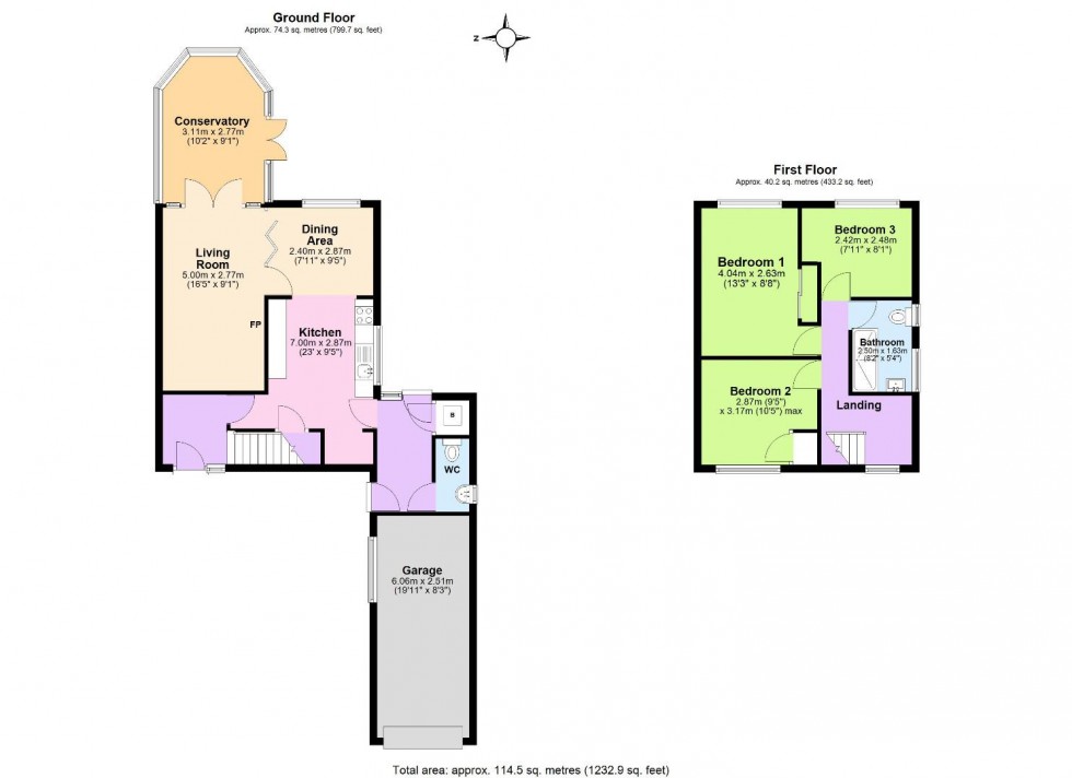 Floorplan for Money Hill, Ashby-De-La-Zouch