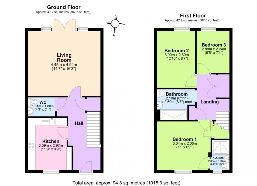 Floorplan for Maygreen Avenue, Cotgrave