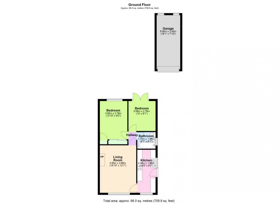Floorplan for Beech Avenue, Keyworth
