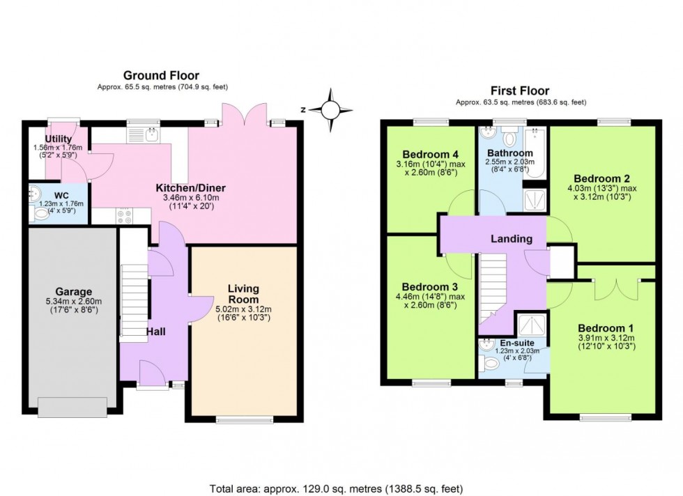 Floorplan for Ivatt Close, Midway