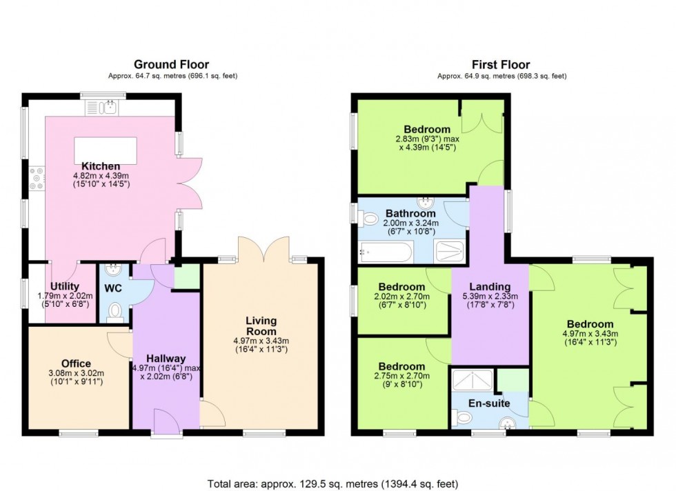 Floorplan for Nowell Close, Radcliffe-On-Trent