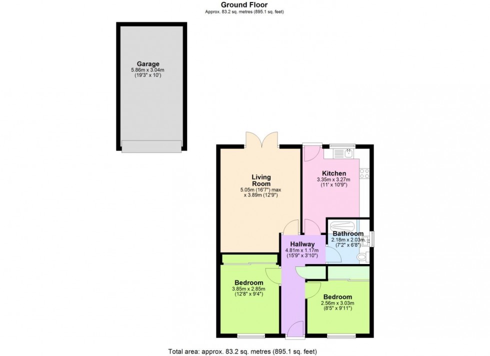 Floorplan for Dodson Avenue, Keyworth