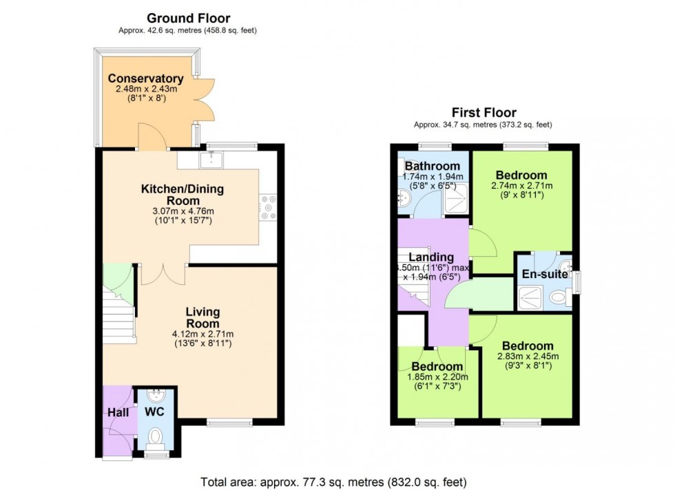 Floorplan for Home Leys Way, Wymeswold