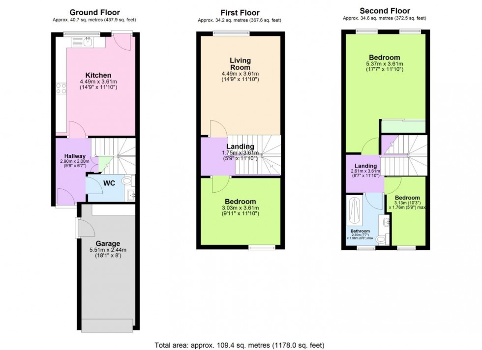 Floorplan for Cheyny Close, Nottingham
