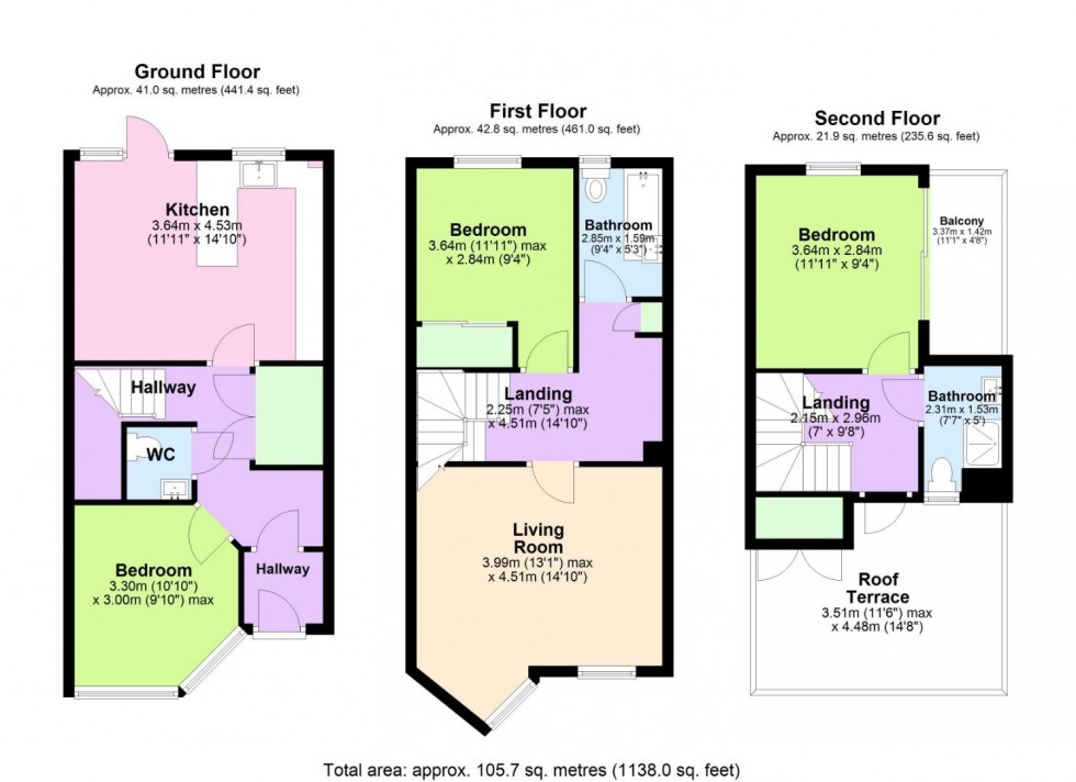 Floorplan for Hunter Street, Nottingham