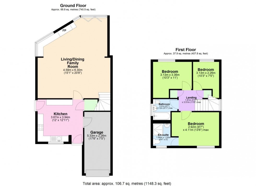 Floorplan for Court Gardens, West Bridgford, Nottingham