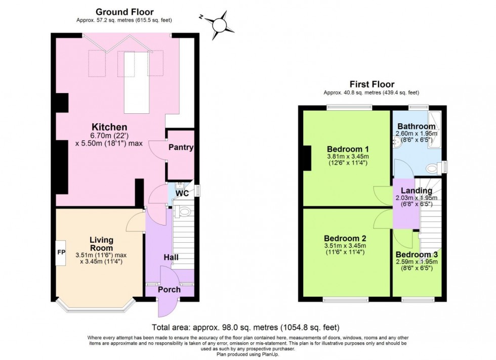 Floorplan for Abbey Road, West Bridgford, Nottingham