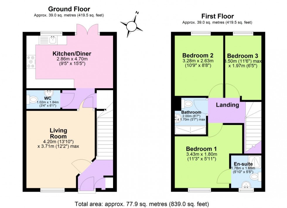 Floorplan for Fowler Road, Edwalton, Nottingham