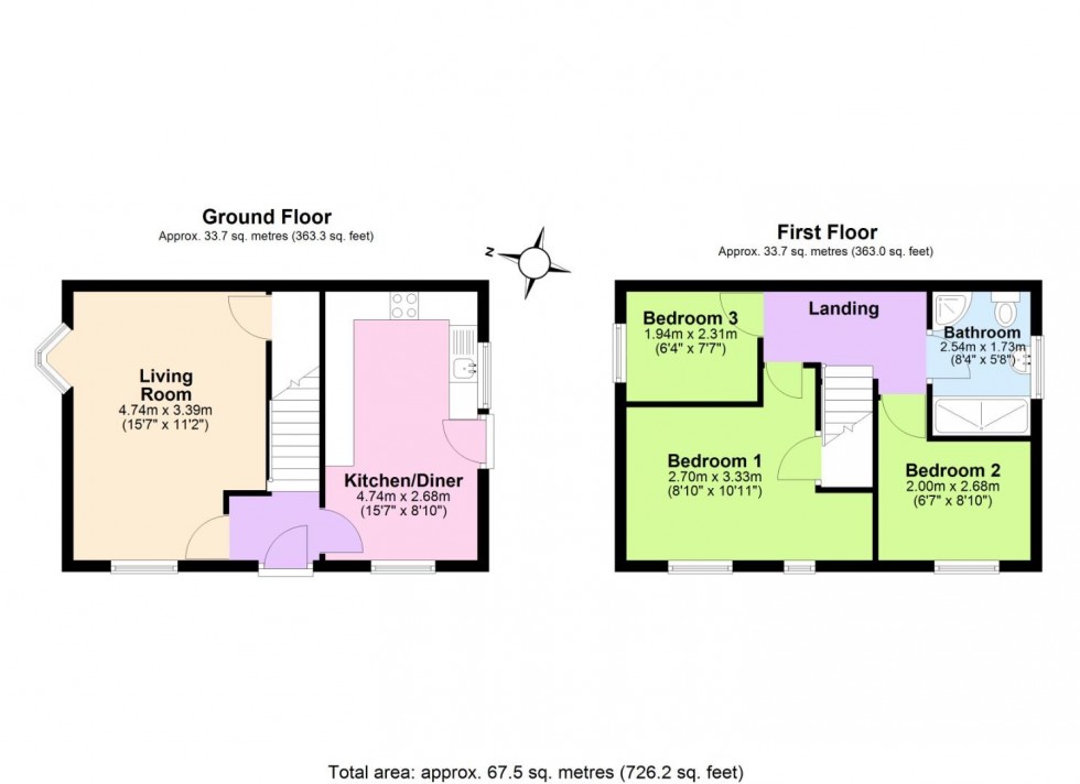 Floorplan for Glenalmond Close, Ashby-De-La-Zouch
