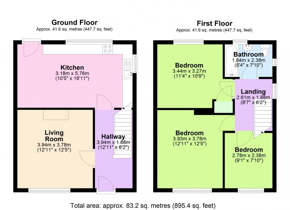 Floorplan for Whitelands, Cotgrave, Nottingham