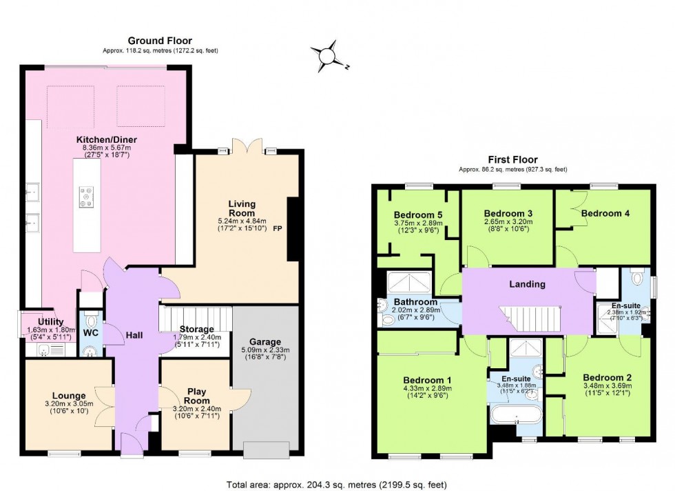 Floorplan for Fowler Road, Edwalton, Nottingham