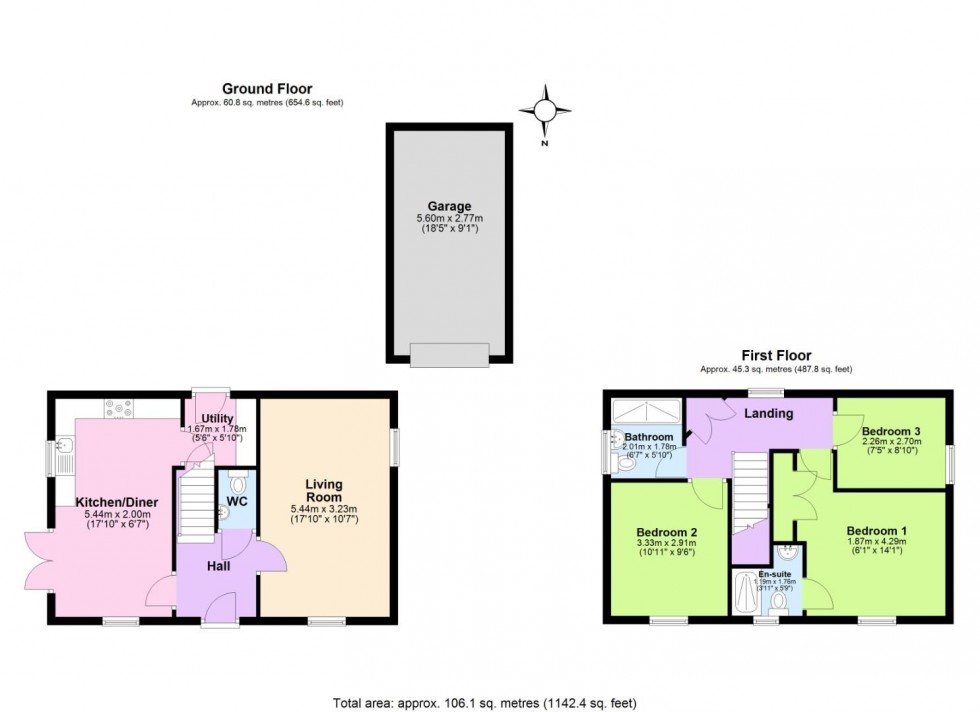 Floorplan for Templar Road, Ashby-De-La-Zouch