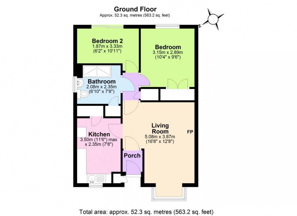 Floorplan for Gardens Court, West Bridgford, Nottingham