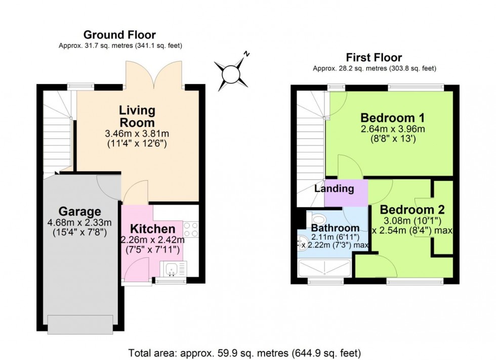 Floorplan for Partridge Drive, Woodville, Swadlincote