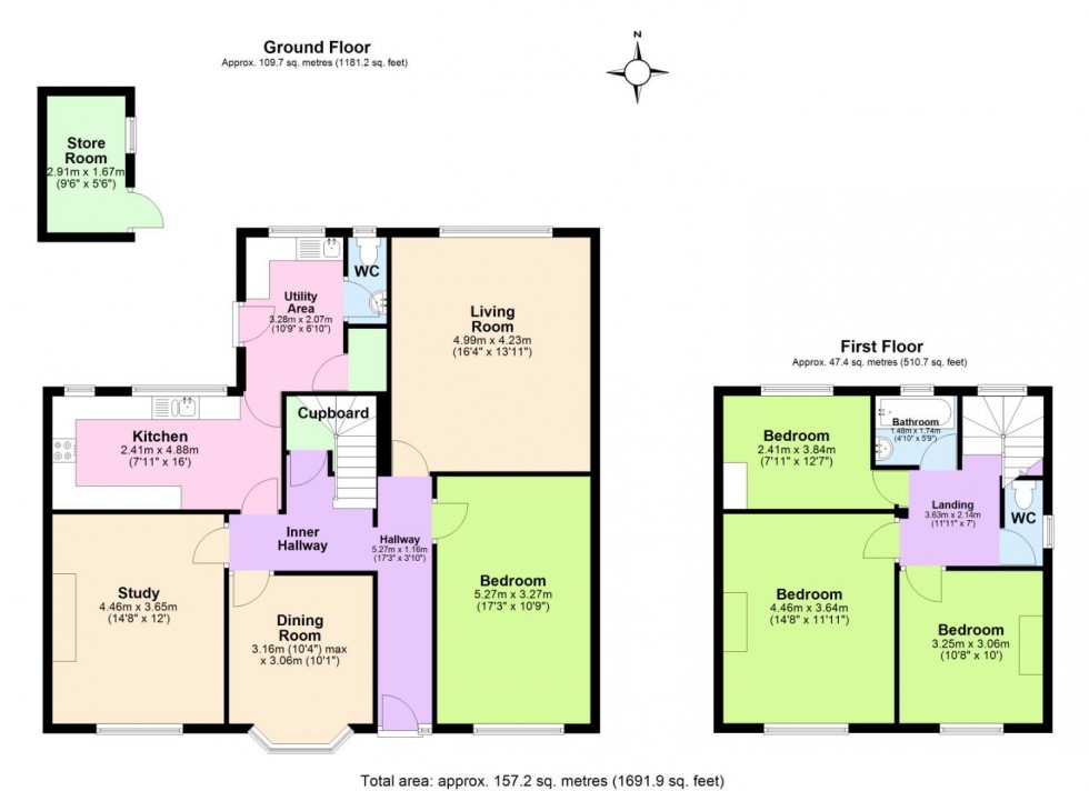 Floorplan for Bunny Lane, Keyworth, Nottingham