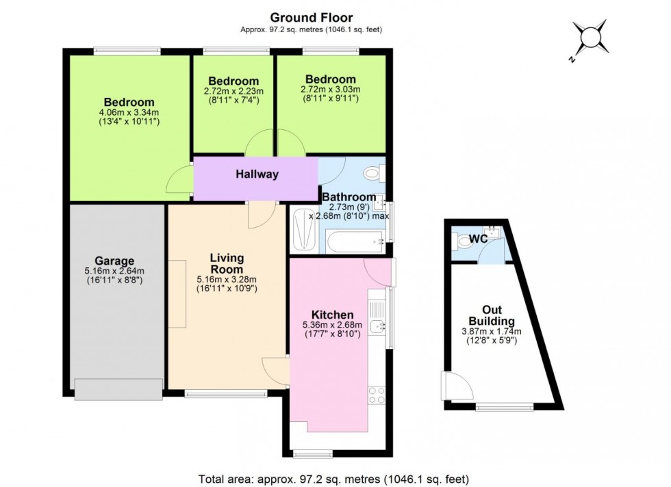 Floorplan for Lowlands Drive, Keyworth