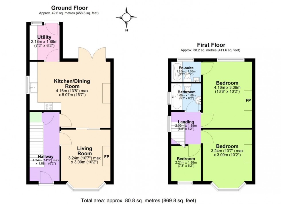 Floorplan for Priory Avenue, Tollerton, Nottingham