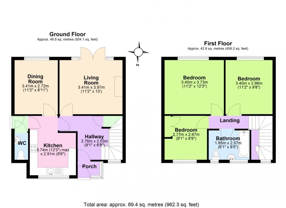 Floorplan for Stowe Avenue, West Bridgford, Nottingham