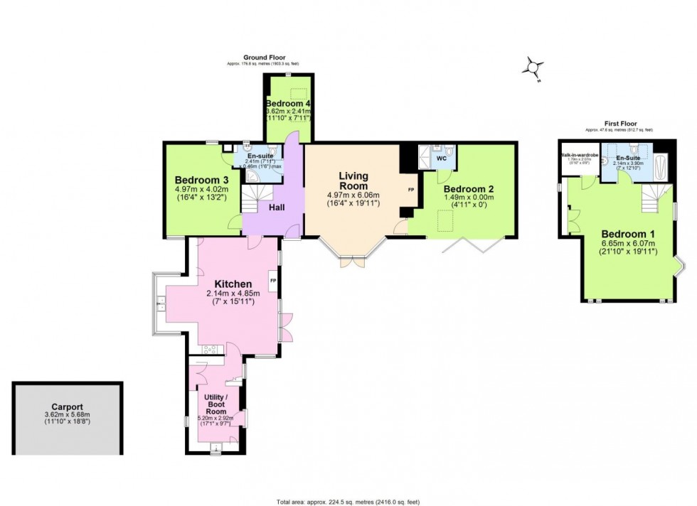 Floorplan for Meadow Lane, Stanton Under Bardon