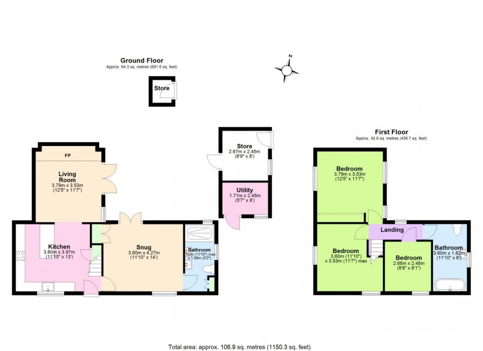 Floorplan for Mouse Cottage, Snarestone