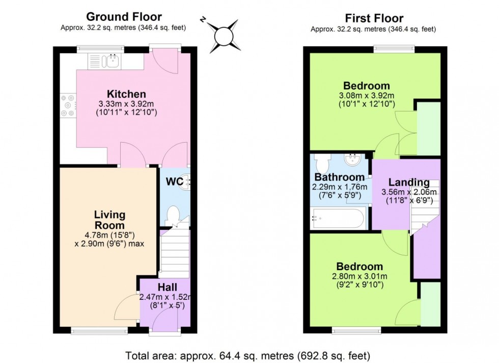 Floorplan for Turner Gardens, Radcliffe Upon Trent