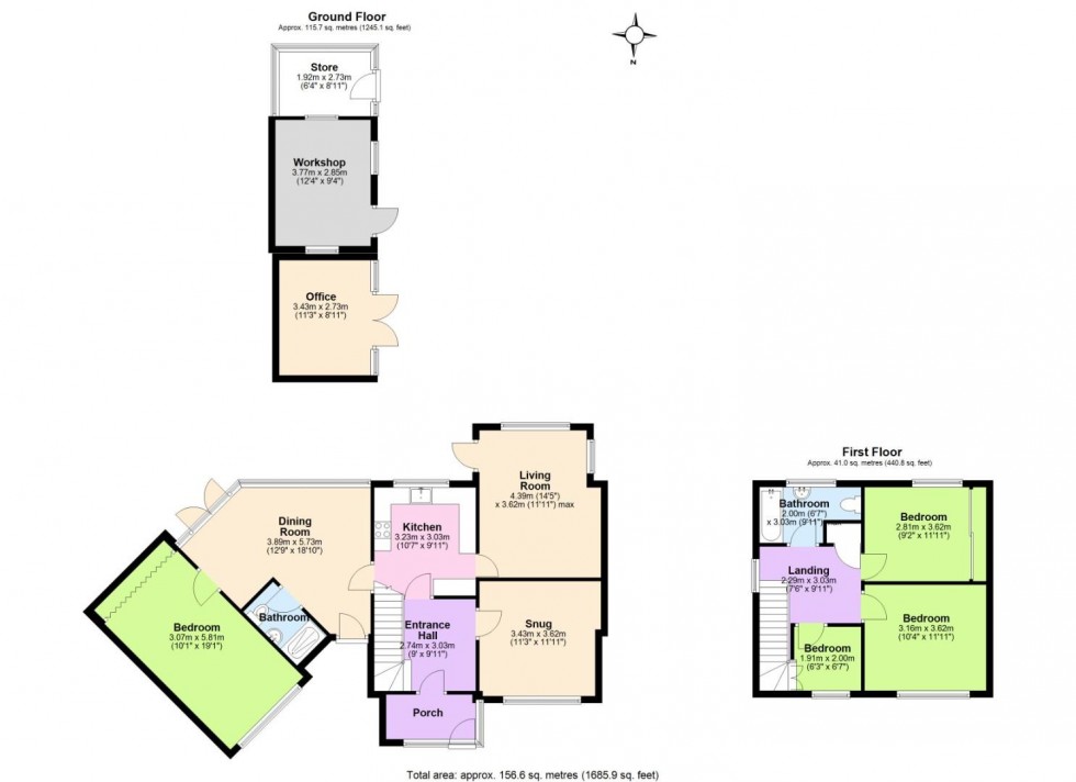 Floorplan for Mease Close, Measham