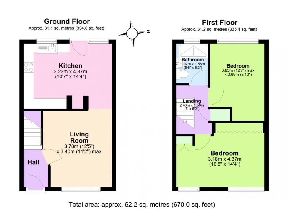Floorplan for Brook View Court, Main Street, Keyworth, Nottingham