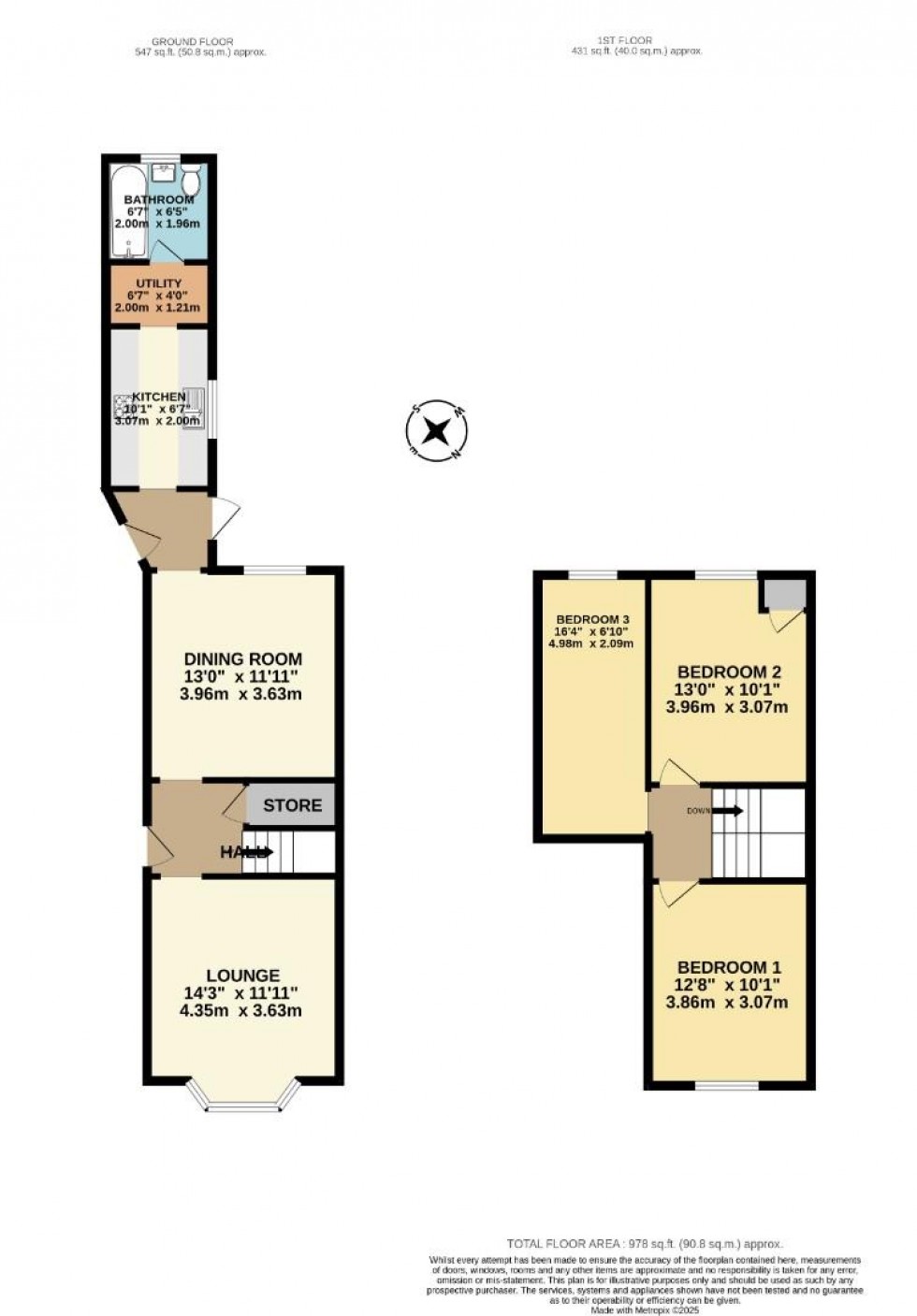 Floorplan for Lansdowne Road, Swadlincote
