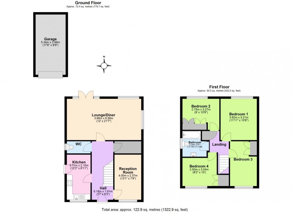 Floorplan for Oakham Grove, Ashby-De-La-Zouch