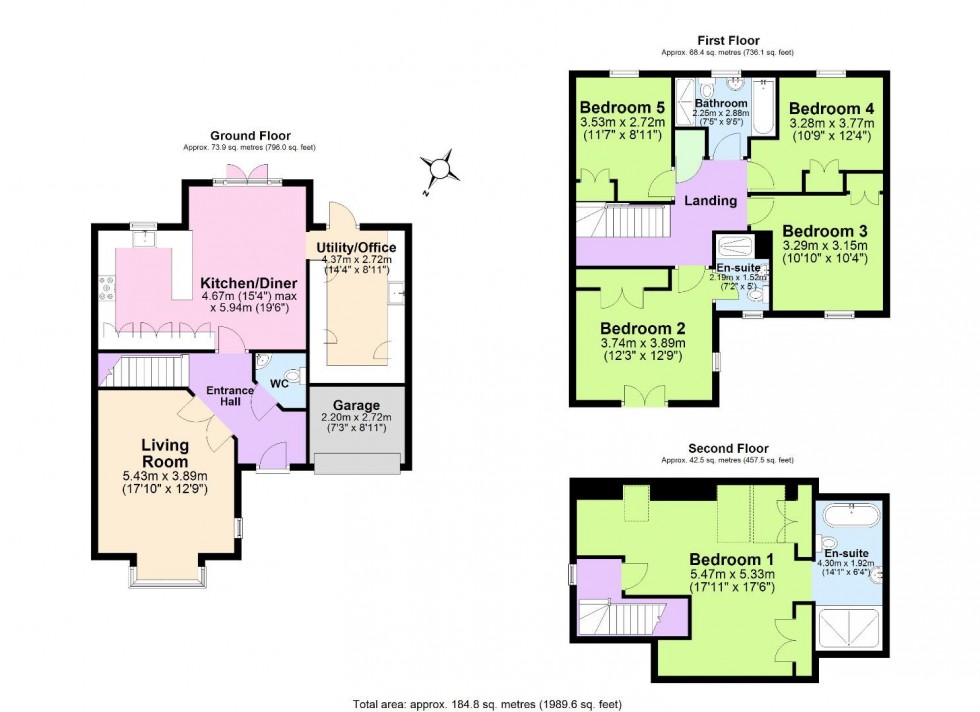 Floorplan for Westminster Drive, Church Gresley
