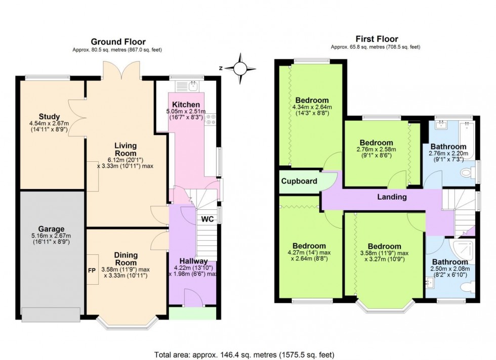 Floorplan for Brendon Road, Nottingham