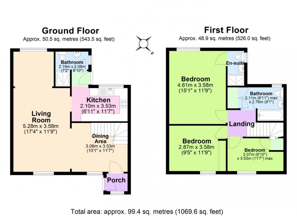 Floorplan for Brookside, Ashby De La Zouch