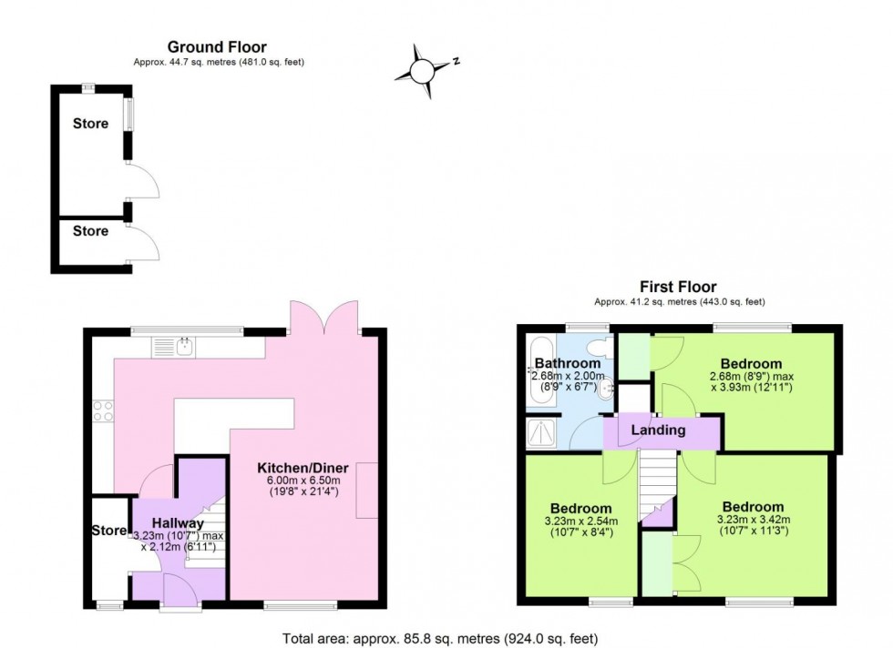 Floorplan for Rochester Walk, Nottingham