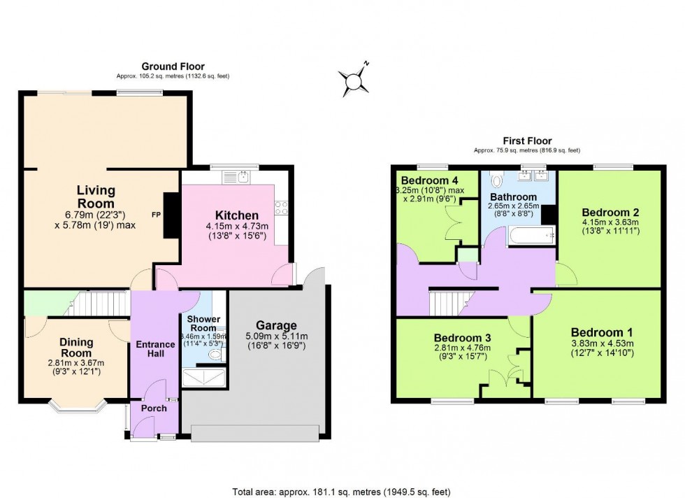 Floorplan for Newbold Road, Barlestone, Nuneaton
