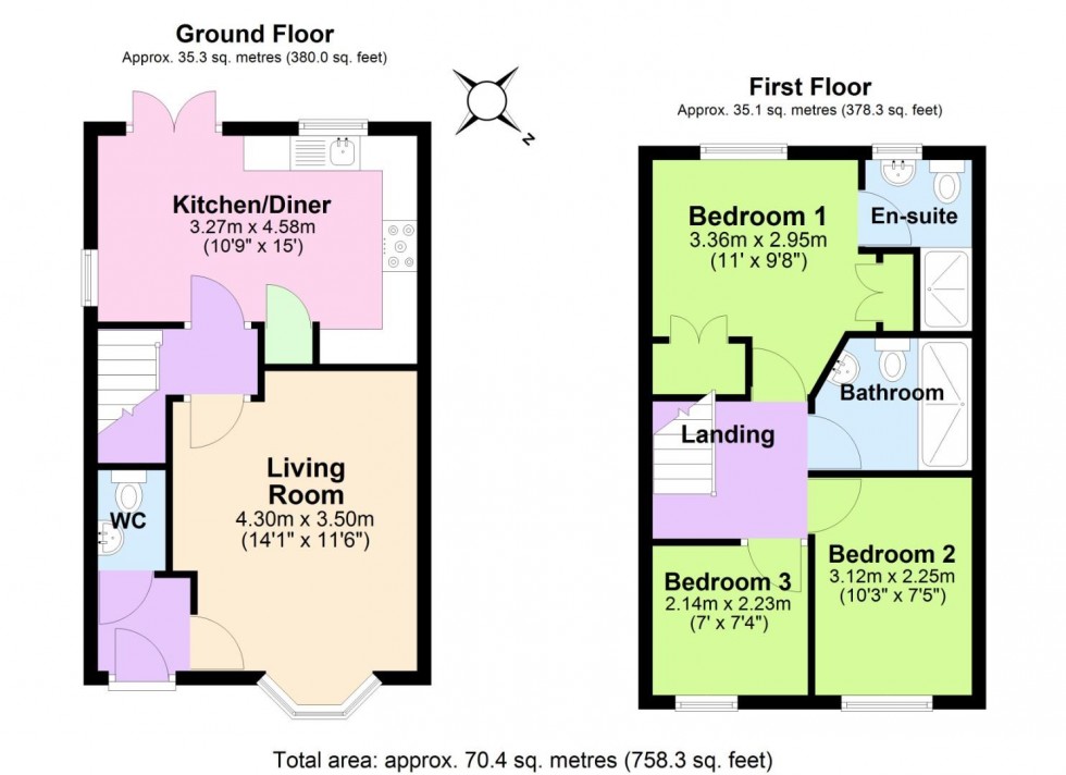 Floorplan for Kiln Close, Lount, Ashby-De-La-Zouch