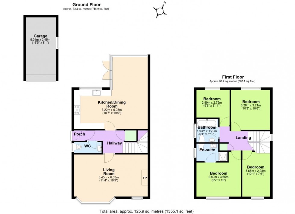 Floorplan for Exmoor Close, Ellistown, Coalville