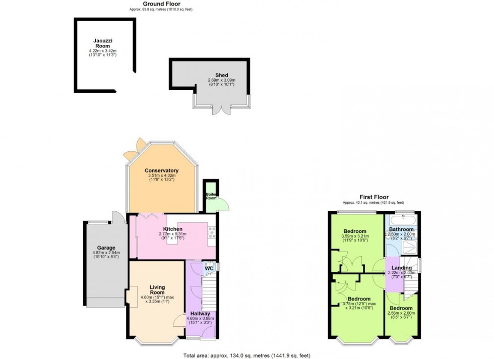 Floorplan for Greythorn Drive, West Bridgford, Nottingham