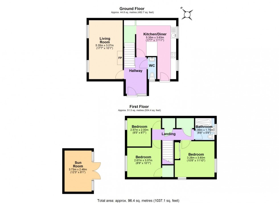 Floorplan for Cropston Close, West Bridgford, Nottingham