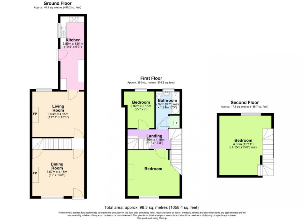 Floorplan for Woolmer Road, Nottingham