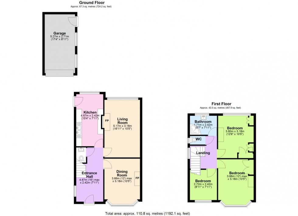 Floorplan for Medina Drive, Tollerton, Nottingham