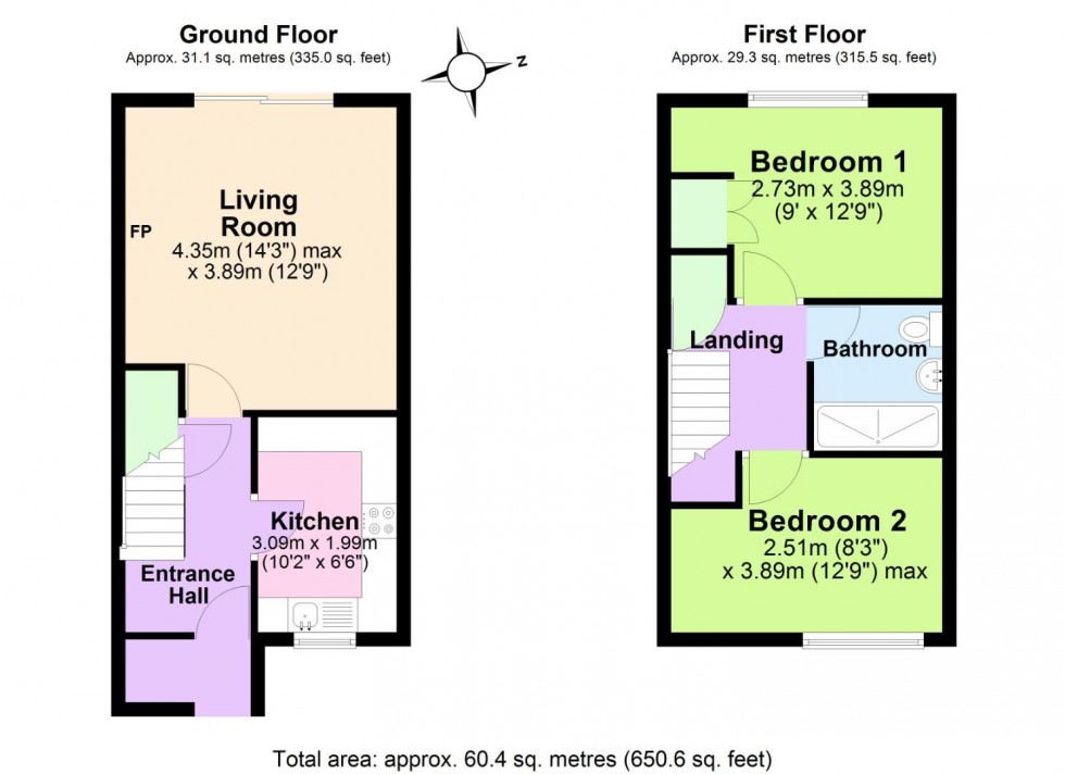Floorplan for Keepers Close, Moira
