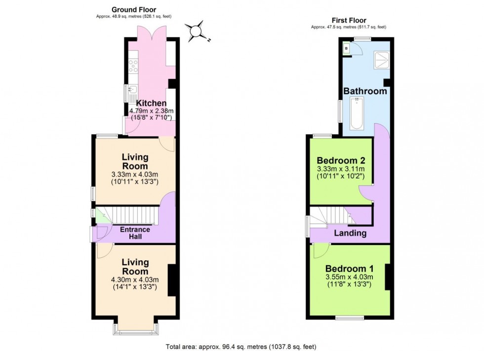 Floorplan for Burton Road, Overseal