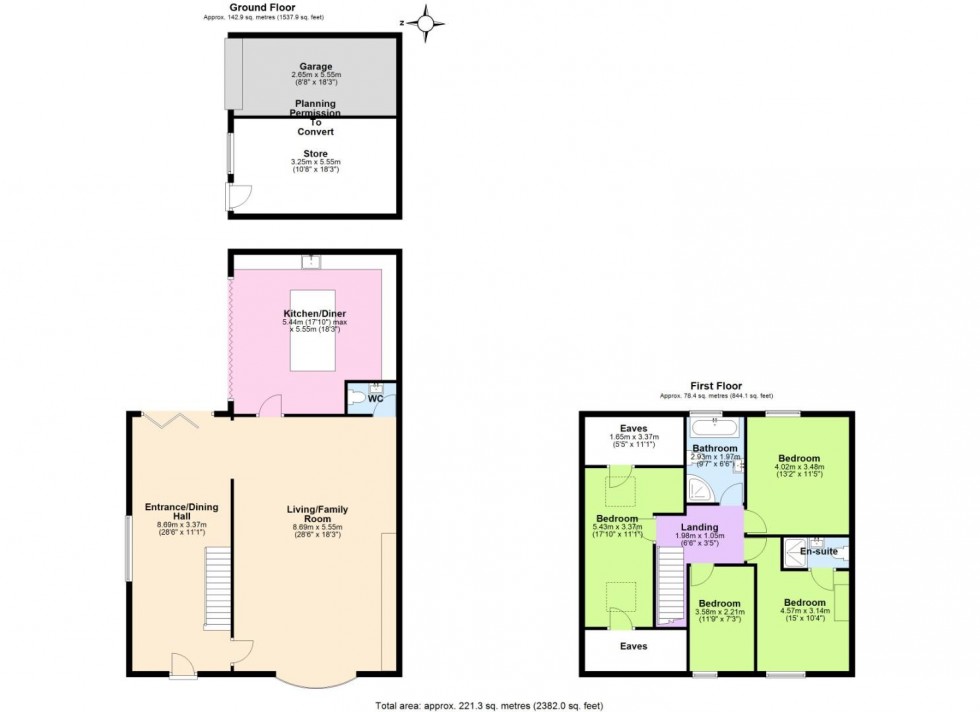 Floorplan for Wilford Road, Ruddington, Nottingham