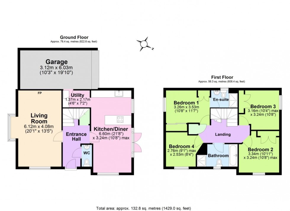 Floorplan for Bernard Vann Crescent, Ashby-De-La-Zouch