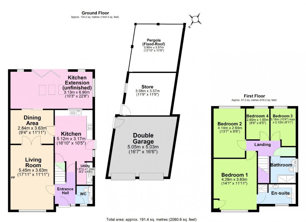 Floorplan for Ulleswater Crescent, Ashby-De-La-Zouch