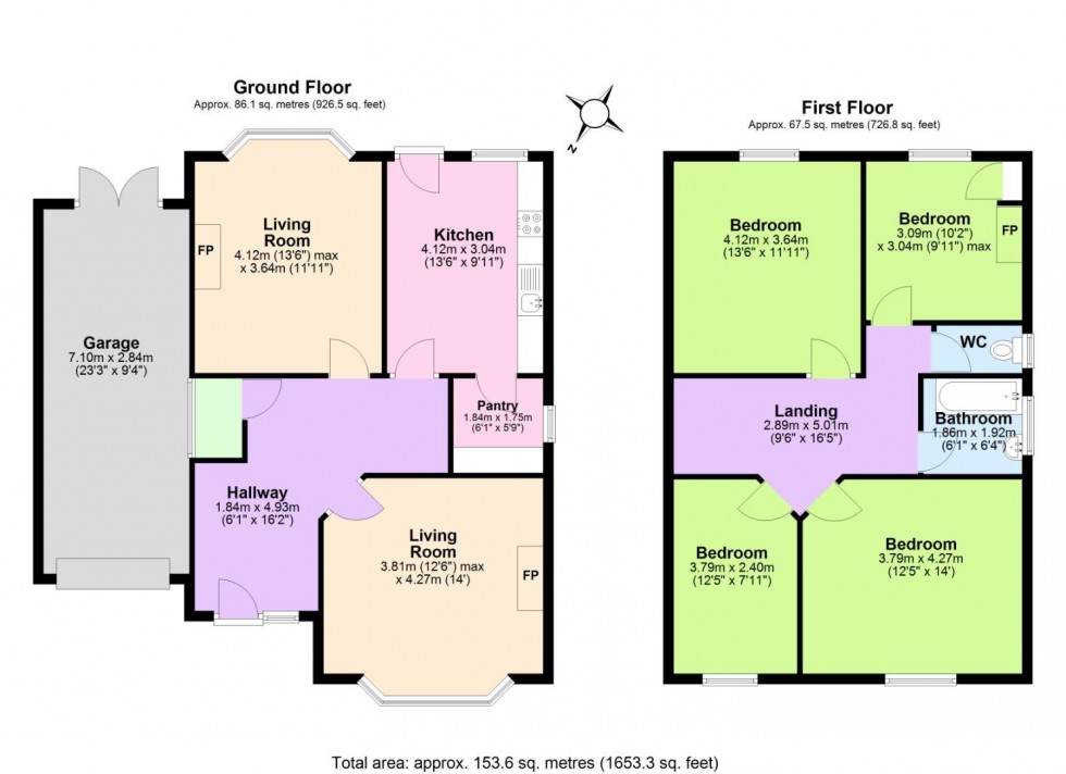 Floorplan for Chaworth Road, West Bridgford, Nottingham