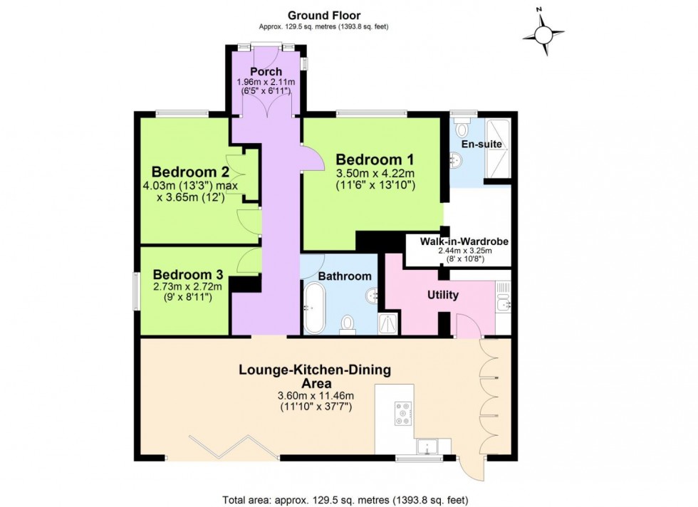 Floorplan for Homecroft Drive, Packington, Ashby-De-La-Zouch