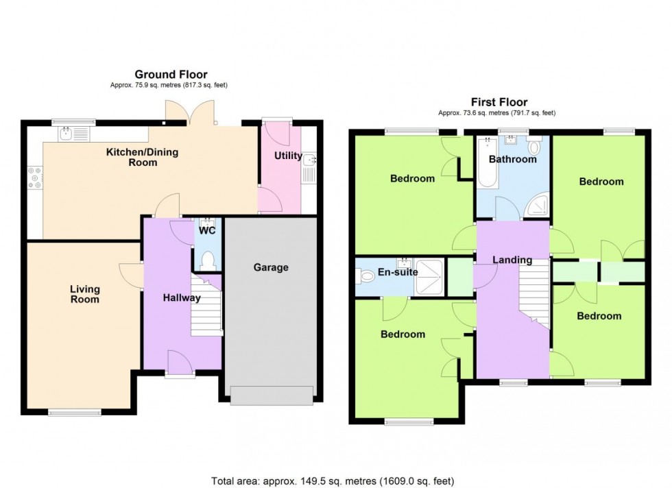 Floorplan for Elwin Grove, Radcliffe on Trent, Nottingham