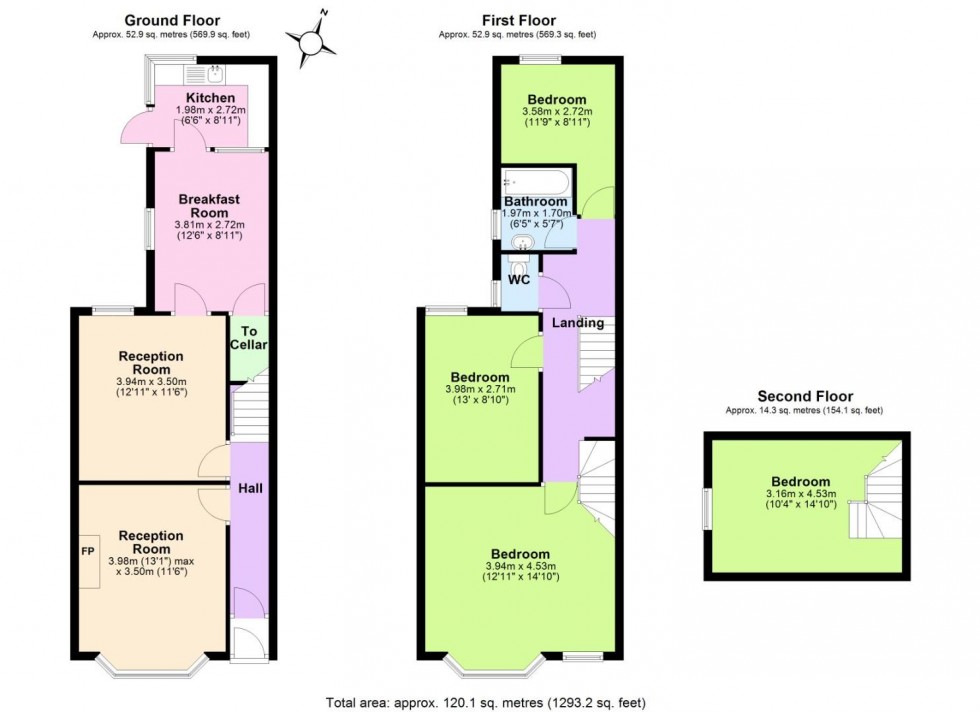 Floorplan for Fleeman Grove, West Bridgford, Nottingham