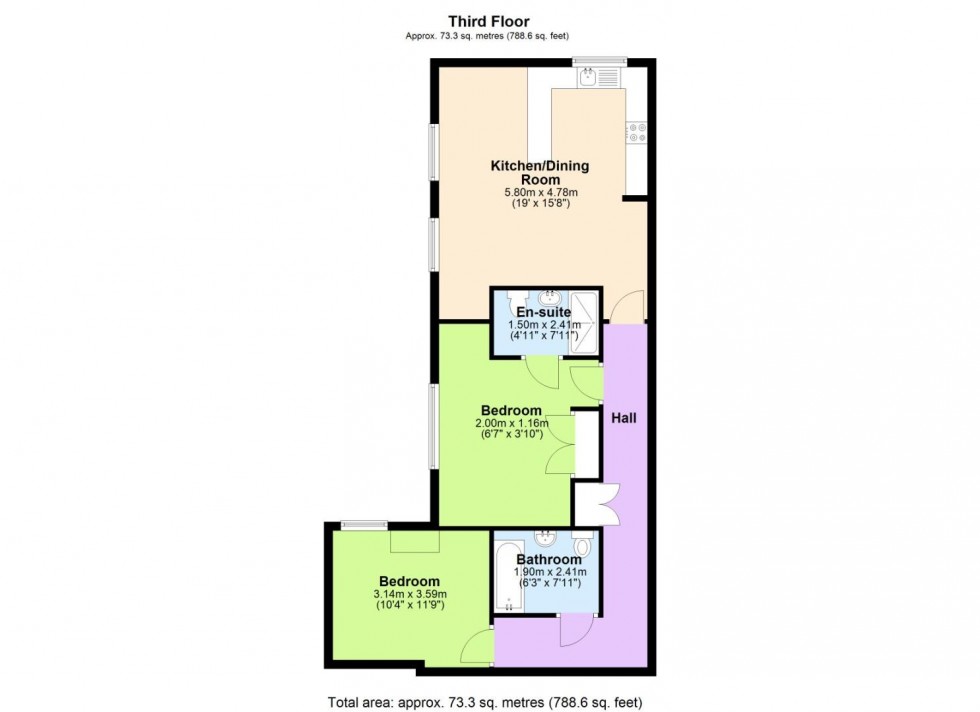 Floorplan for Radcliffe Road, West Bridgford, Nottingham